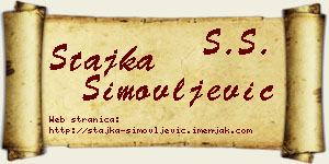 Stajka Simovljević vizit kartica